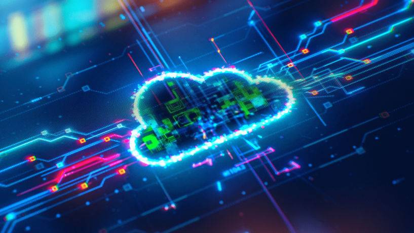 Visual representation of cloud computing, showcasing interconnected clouds symbolizing data storage and digital services.